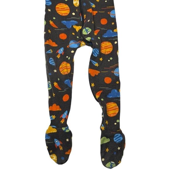 Old Navy (2) Toddler Zipper Footies Sleeper Romper Sharks Cosmos Planets sz 2T - Picture 5 of 9